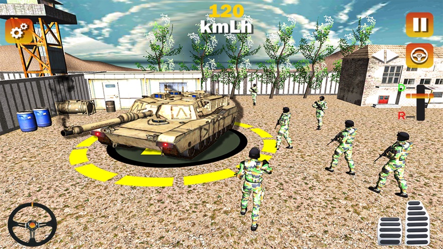 陆军坦克停放游戏玩法图片