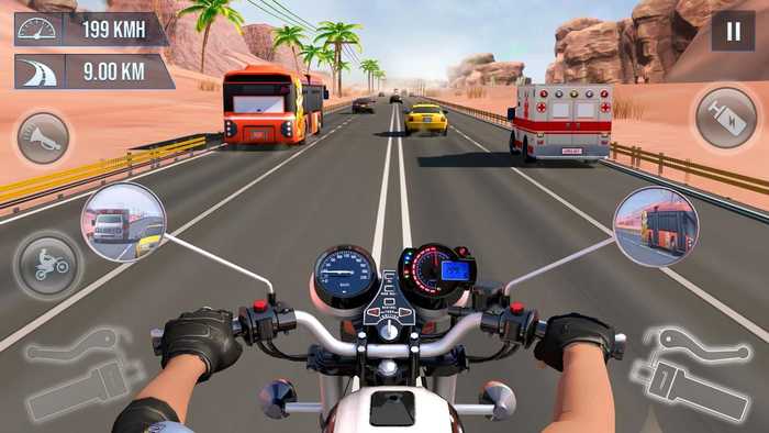 摩托交通赛车3d游戏下载