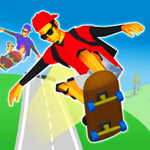 滑板蜿蜒的道路游戏