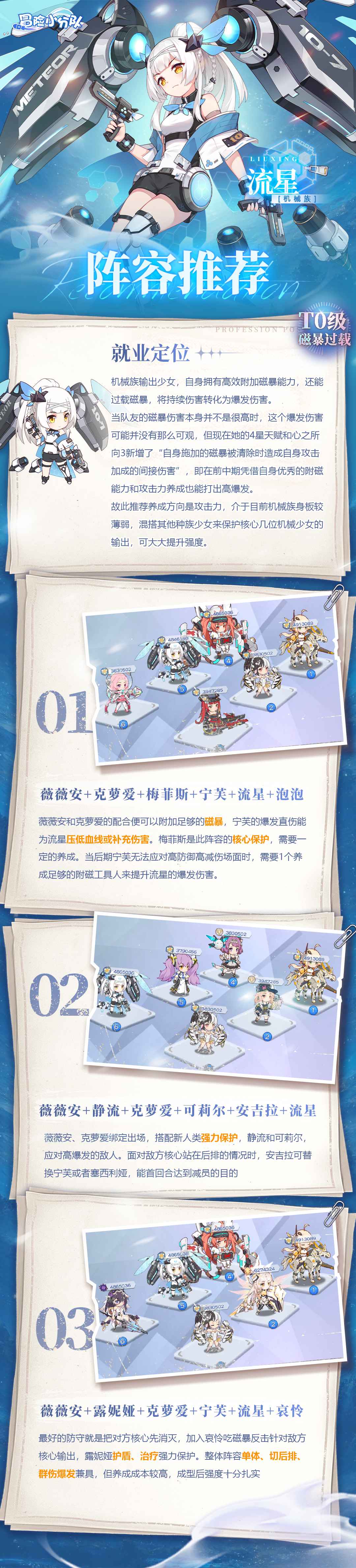 冒险小分队流星阵容搭配推荐