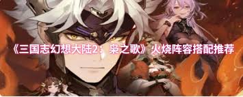 三国志幻想大陆2枭之歌火烧二队怎么搭配