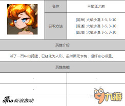 七骑士重生尤莉黄昏的三尾狐技能是什么