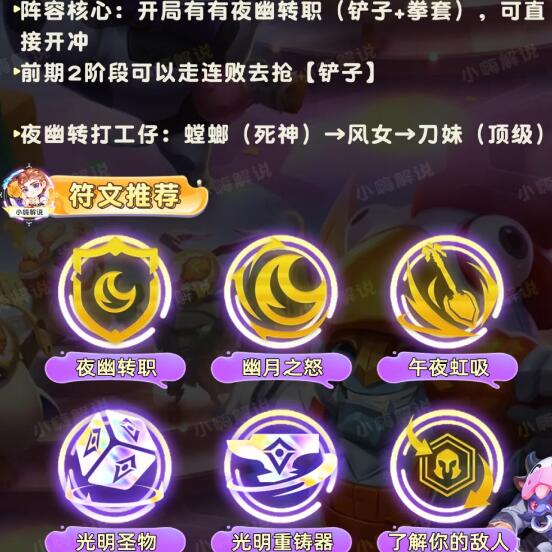 金铲铲之战S11夜幽九五阵容装备怎么搭配