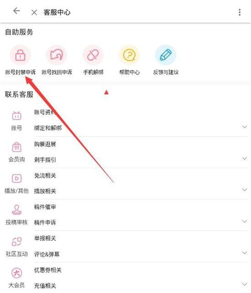 bilibili账号封禁中怎么解决