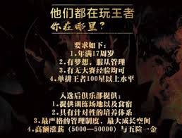 王者荣耀职业选手需要什么条件