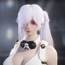 解限机银发双马尾小姐姐捏脸数据怎么展示